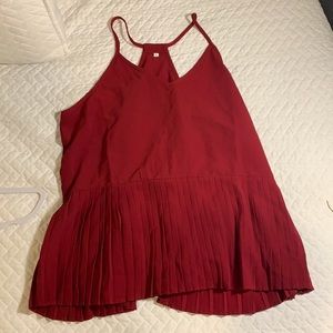 Shein razor back crimson tank top
